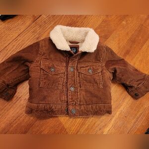 Baby GAP Corduroy Brown Sherpa Coat